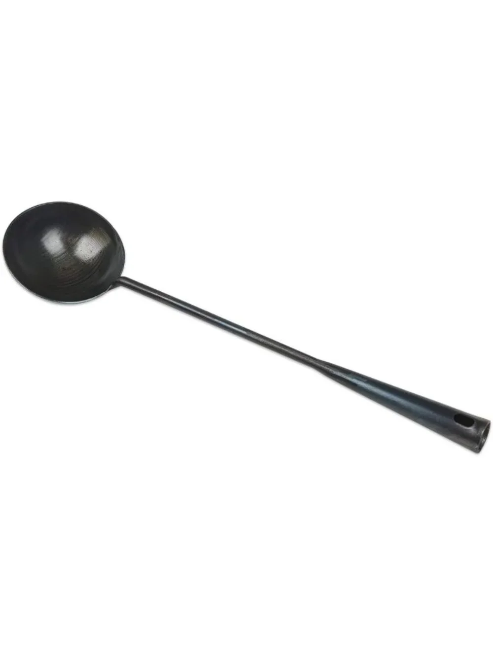 Handmade Carbon Steel Wok Ladle - 40CM Cooking Utensil for Stir Fry & Soup